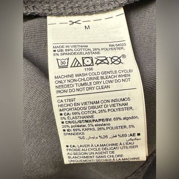 Women's Old Navy Active Dynamic Fleece Breathable Hoodie Dark Gray Marble M - Picture 9 of 9